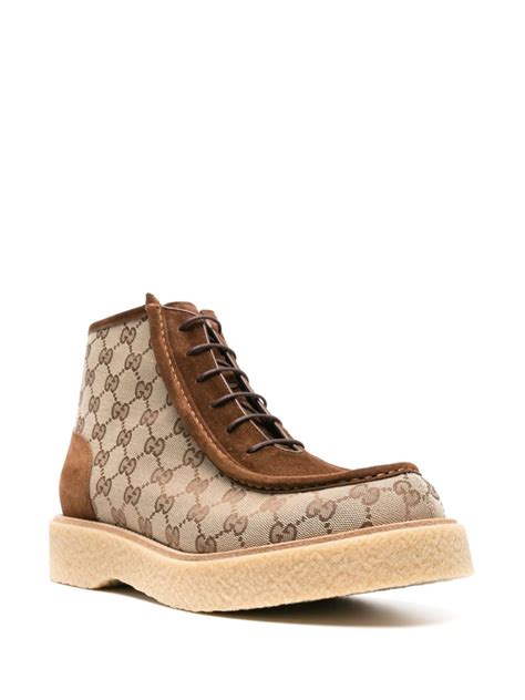 gucci supreme lace up boots|luxury men's shoes lace up.